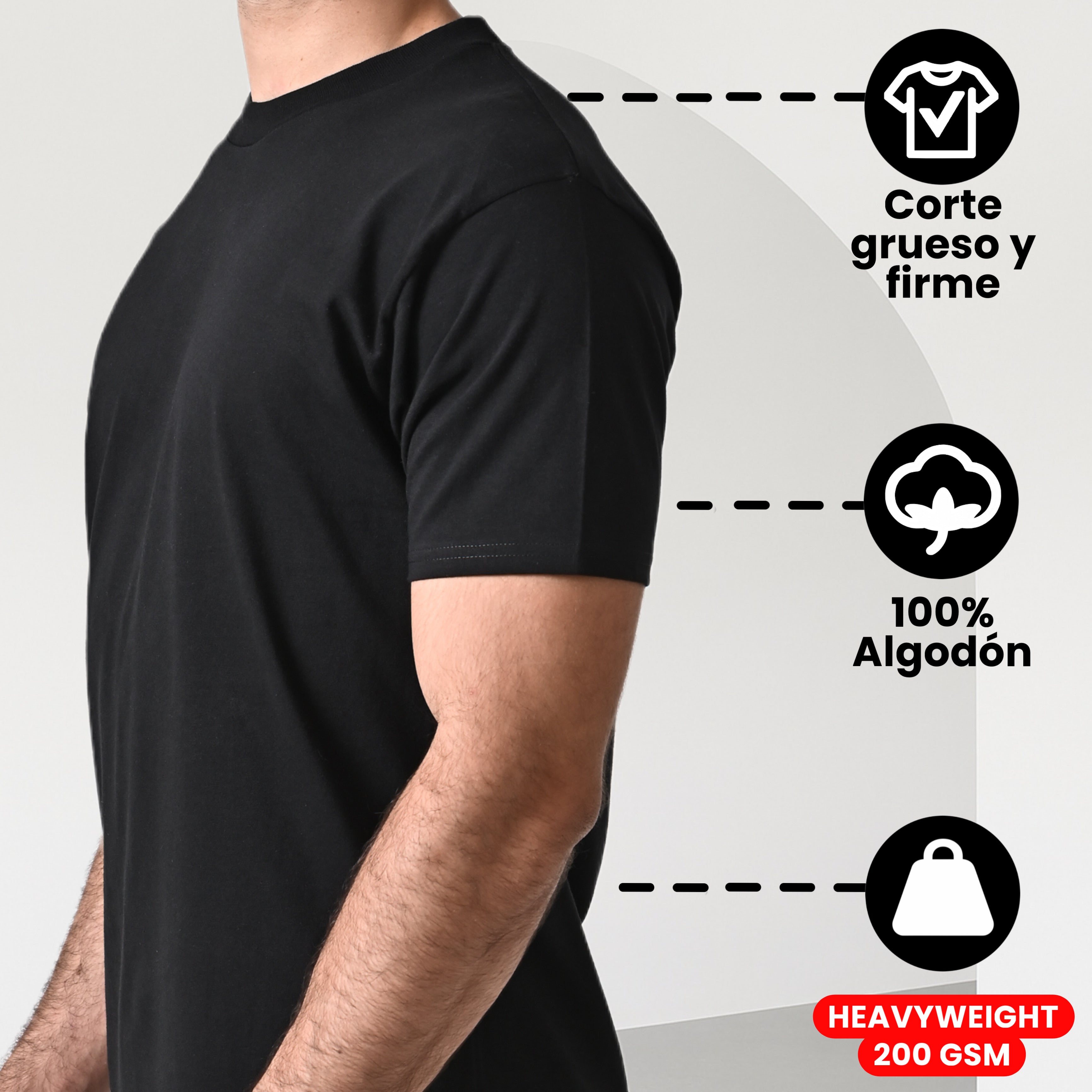 Playera HeavyWeight Manga Corta Hombre
