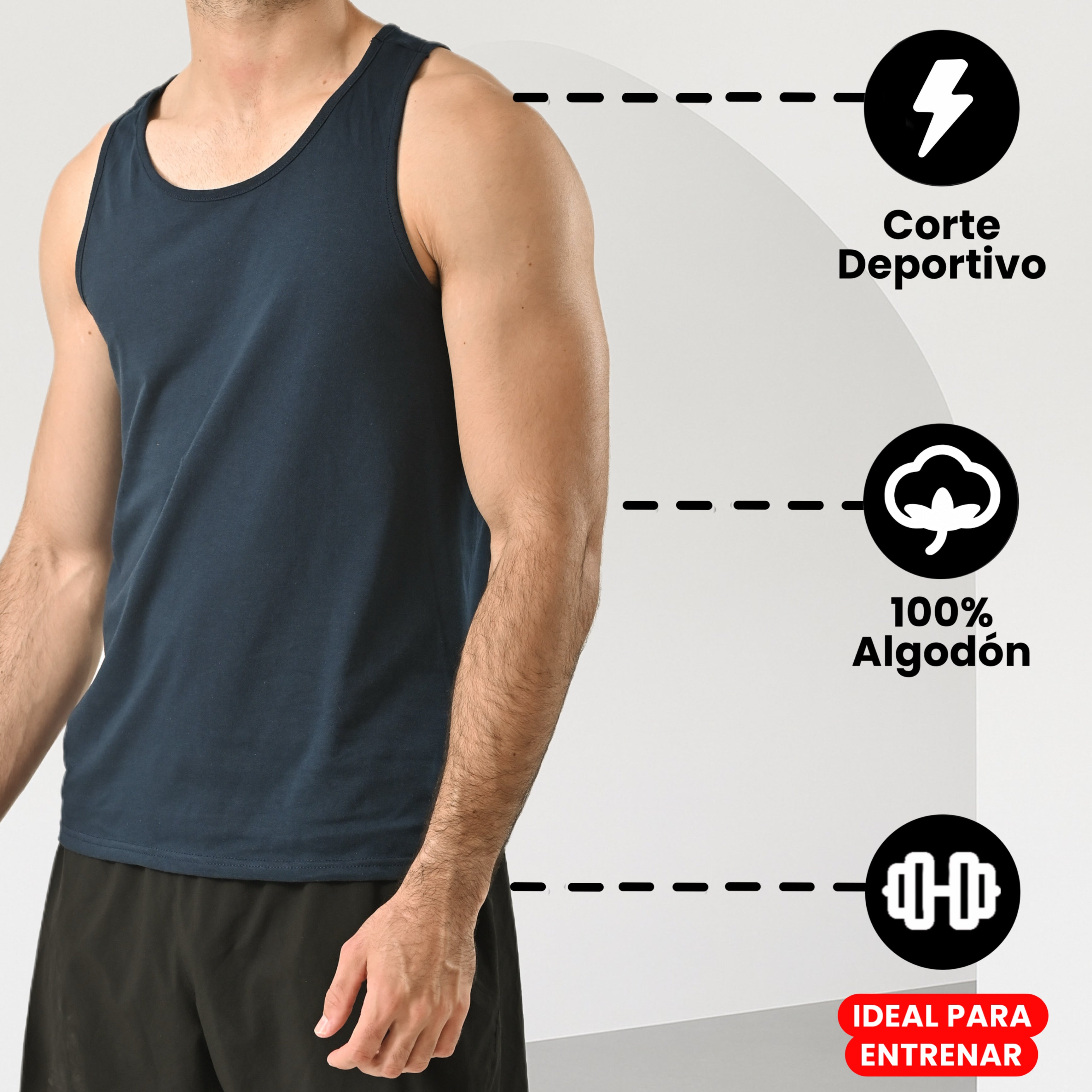 Playera TankTop Sin Mangas Hombre