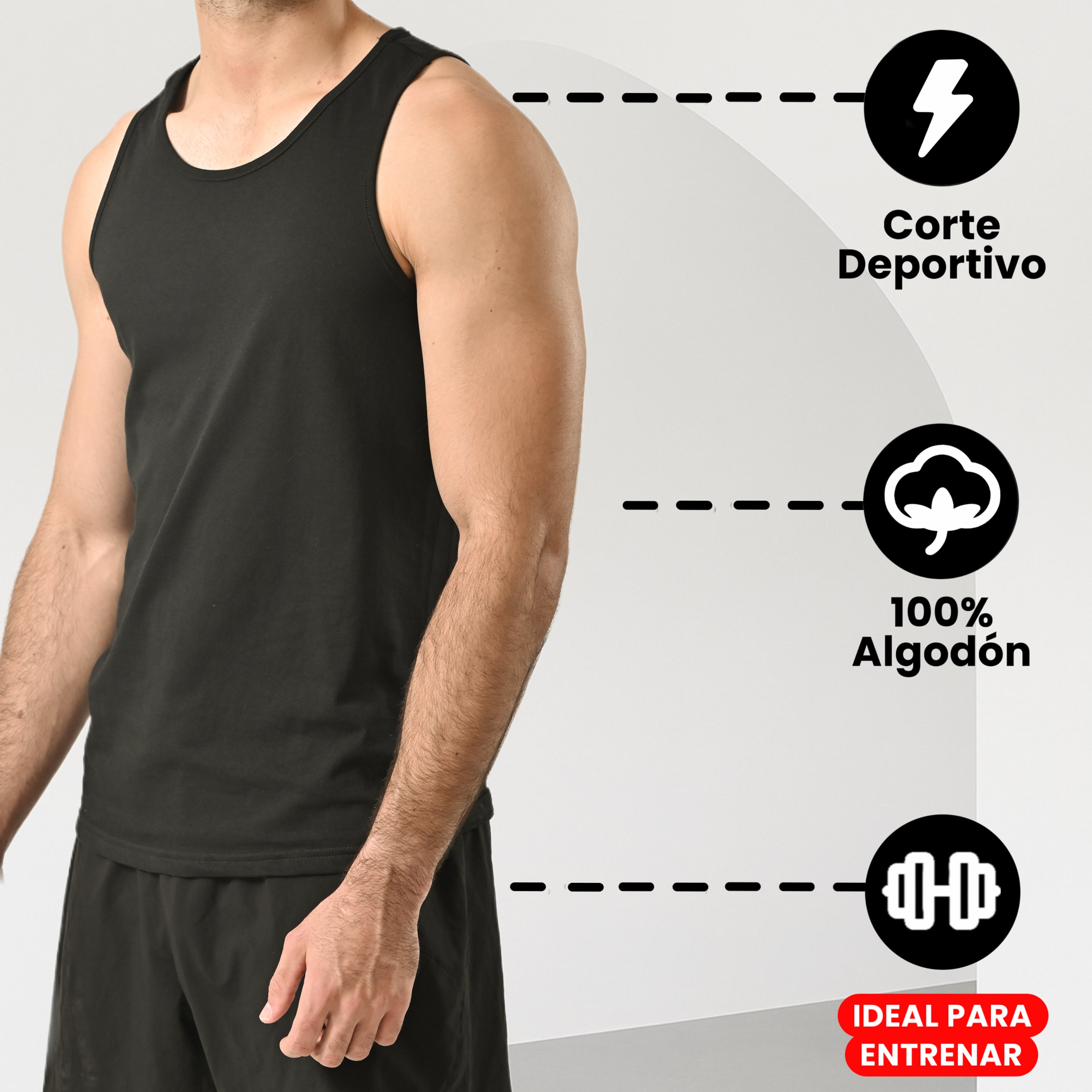 Playera TankTop Sin Mangas Hombre