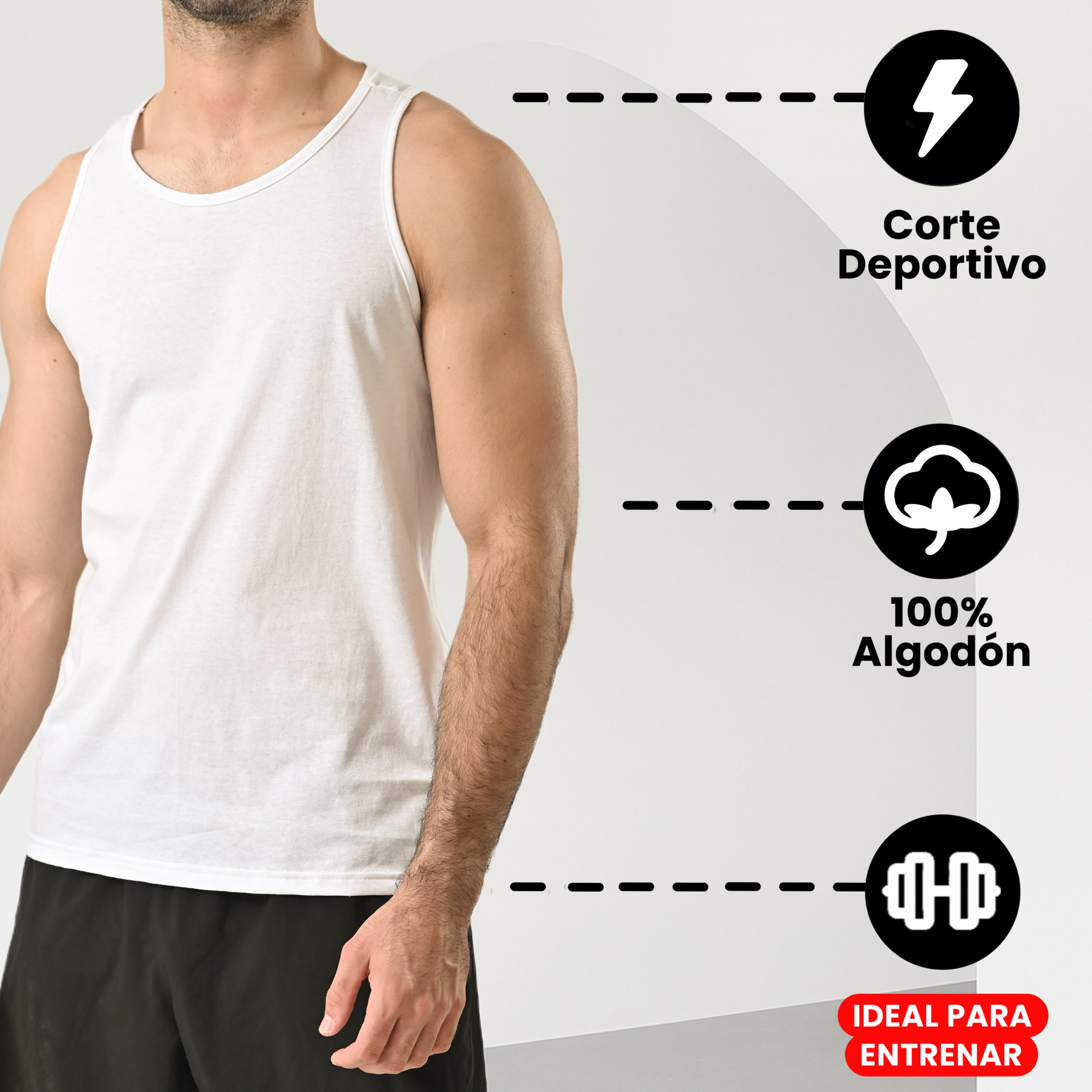 Playera TankTop Sin Mangas Hombre